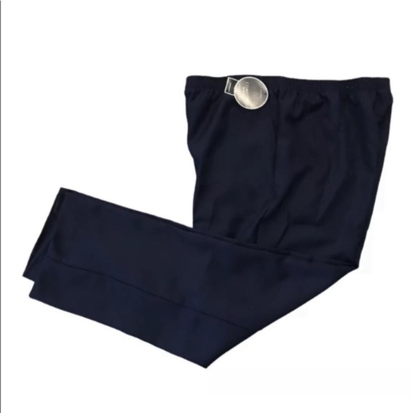 NEW Karen Scott Plus Navy Blue Pants Pull On Stretch Elastic Waist 1X - Picture 1 of 10